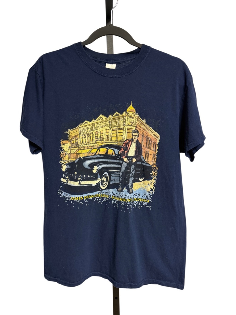 James Dean Navy Graphic Short-Sleeve Men’s T-Shirt Size M Vintage Americana